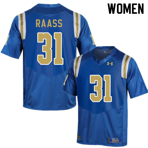 Women #31 Ioholani Raass UCLA Bruins College Football Jerseys Sale-Blue